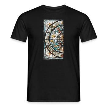 Glasmalerei - Glasmalerei Künstler - Männer T-Shirt - Schwarz - Vorne - AI Model Male 178 light (178cm)