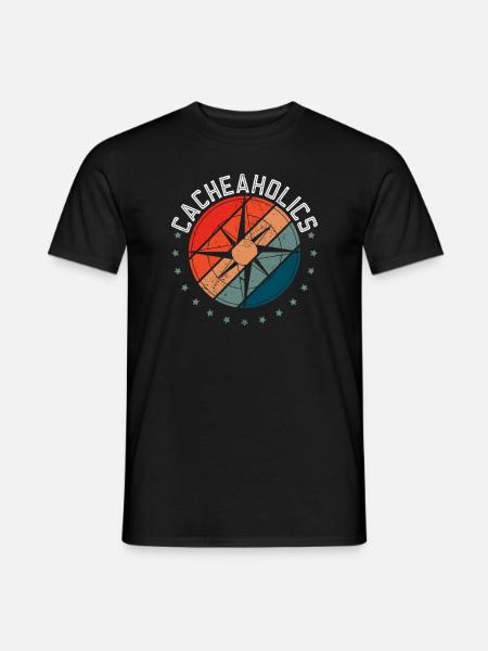 Cacheaholics - Geocaching Geocacher - T-shirt homme - noir