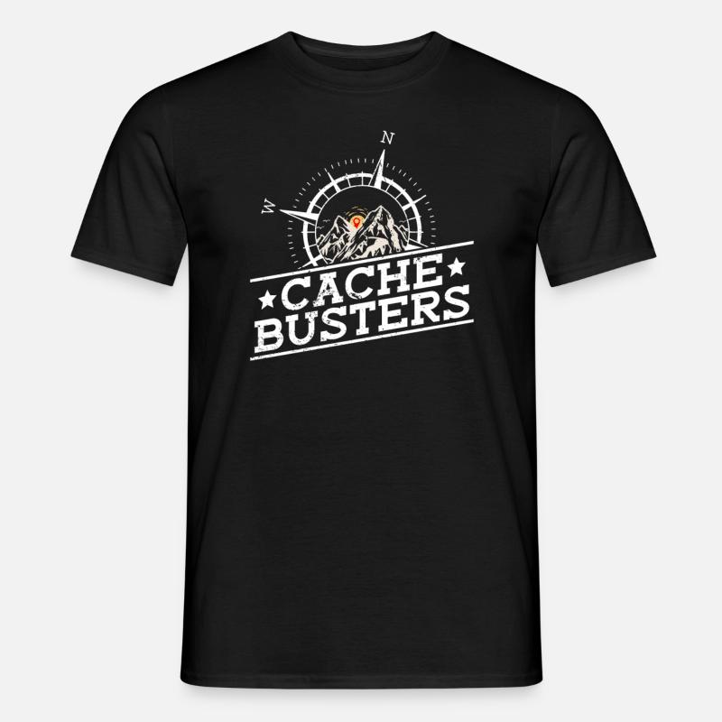 Cache Busters - Geocaching Geocacher - Men's T-shirt - black