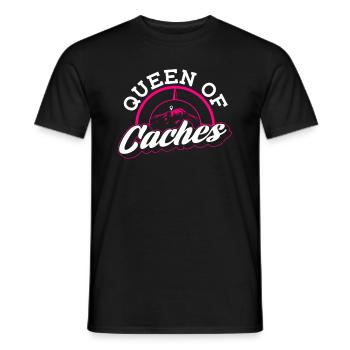 Königin der Caches - Geocaching Geocacher - Männer T-Shirt - Schwarz - Vorne - AI Model Male 178 light (178cm)