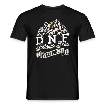 DNF me suit partout - Geocaching Geocacher - T-shirt homme - noir - Devant - AI Model Male 178 light (178cm)