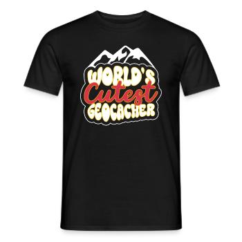 Le géocacheur le plus mignon du monde - Geocaching - T-shirt homme - noir - Devant - AI Model Male 178 light (178cm)