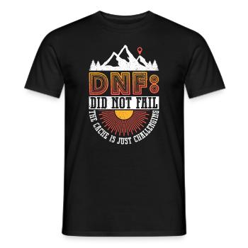 DNF: N’a pas échoué - Geocaching Geocacher - T-shirt homme - noir - Devant - AI Model Male 178 light (178cm)