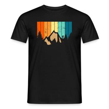 Geocacher Retro - Geocaching Geocacher - Men's T-Shirt - black - Front - AI Model Male 178 light (178cm)