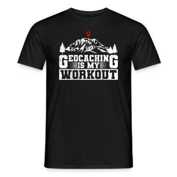 Le géocaching est mon entraînement - Geocaching Geocacher - T-shirt homme - noir - Devant - AI Model Male 178 light (178cm)