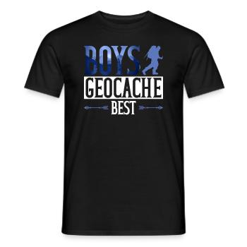 Jungen Geocache Best - Geocaching Geocacher - Männer T-Shirt - Schwarz - Vorne - AI Model Male 178 light (178cm)