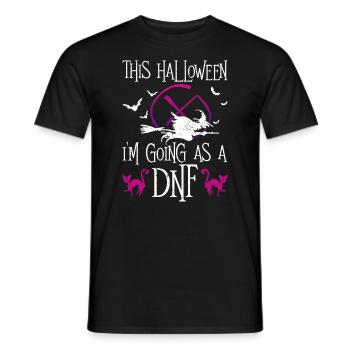 Dieses Halloween gehe ich als DNF - Geocaching - Männer T-Shirt - Schwarz - Vorne - AI Model Male 178 light (178cm)