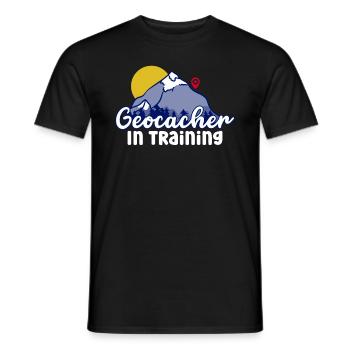 Géocacheur en formation - Geocaching Geocacher - T-shirt homme - noir - Devant - AI Model Male 178 light (178cm)