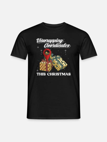 Geocaching Geocacher Christmas Gift - Men's T-Shirt - black