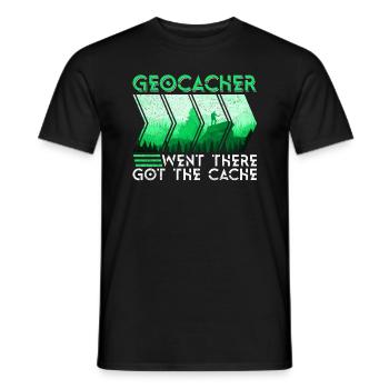 Geocacher - Went There Got The Cache - Geocaching - Men's T-Shirt - black - Front - AI Model Male 178 light (178cm)