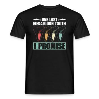 One Last Megalodon Tooth - Megalodon Shark - Men's T-Shirt - black - Front - AI Model Male 178 light (178cm)