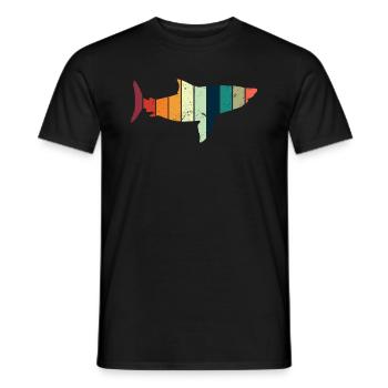 Megalodon Retro - Megalodon Hai - Männer T-Shirt - Schwarz - Vorne - AI Model Male 178 light (178cm)