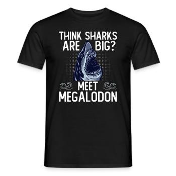 Vous pensez que les requins sont gros? Rencontrez Megalodon - T-shirt homme - noir - Devant - AI Model Male 178 light (178cm)