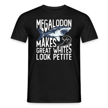 Megalodon rend les grands requins blancs délicats - T-shirt homme - noir - Devant - AI Model Male 178 light (178cm)