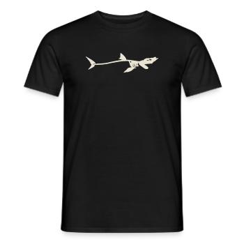 Megalodon Skeleton - Megalodon Halloween Shark - Men's T-Shirt - black - Front - AI Model Male 178 light (178cm)
