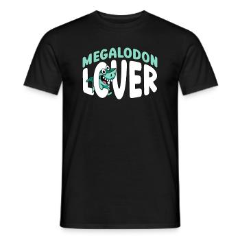 Megalodon Lover - Megalodon Young Shark - Men's T-Shirt - black - Front - AI Model Male 178 light (178cm)
