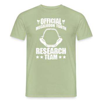 Megalodon-Zahnforschungsteam - Megalodon-Hai - Männer T-Shirt - Sage - Vorne - AI Model Male 178 light (178cm)