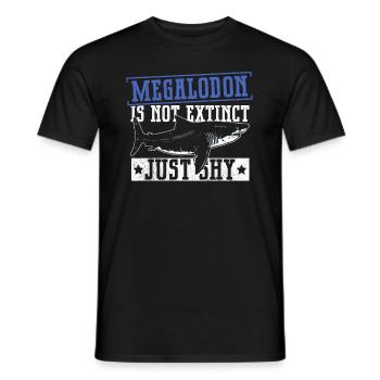 Megalodon n’est pas éteint - juste timide - T-shirt homme - noir - Devant - AI Model Male 178 light (178cm)