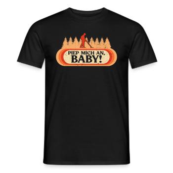 Piep Mich An, Baby! - Metalldetektor Sondengänger - Männer T-Shirt - Schwarz - Vorne - AI Model Male 178 light (178cm)