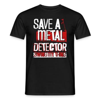 Safe A Détecteur de métaux - Swing My Thing - T-shirt homme - noir - Devant - AI Model Male 178 light (178cm)