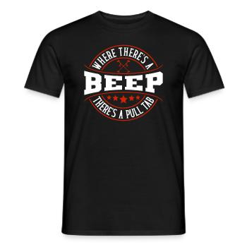 Beep Metal Detection Treasure Hunt Funny - Men's T-Shirt - black - Front - AI Model Male 178 light (178cm)