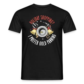 Orpaillage de l’or creusant l’or Dicton de Noël - T-shirt homme - noir - Devant - AI Model Male 178 light (178cm)