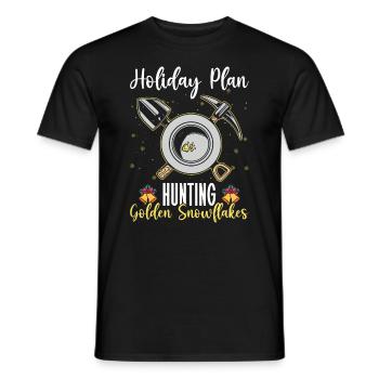 Orpaillage de l’or creusant l’or Dicton de Noël - T-shirt homme - noir - Devant - AI Model Male 178 light (178cm)