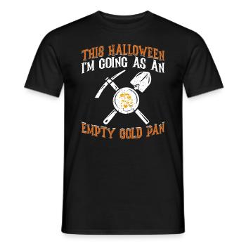 Pour Halloween, j’y vais comme une casserole d’or vide - T-shirt homme - noir - Devant - AI Model Male 178 light (178cm)
