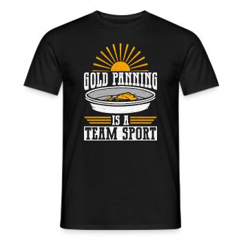 Gold panning is a team sport - - Men's T-Shirt - black - Front - AI Model Male 178 light (178cm)