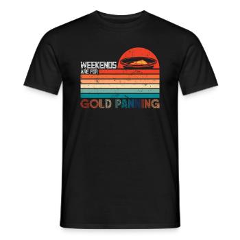 Wochenenden sind zum Goldwaschen da Goldschürfen - Männer T-Shirt - Schwarz - Vorne - AI Model Male 178 light (178cm)