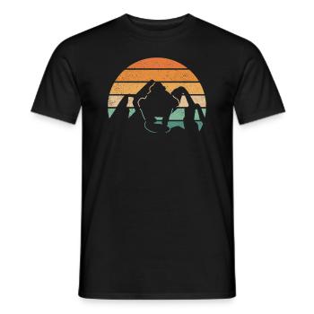 Goldwäscher Retro - Goldwaschen Goldschürfen - Männer T-Shirt - Schwarz - Vorne - AI Model Male 178 light (178cm)