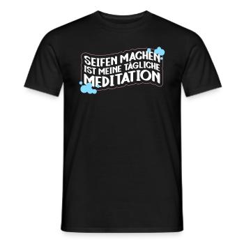 Seifen Machen Ist Meine Tägliche Meditation - - Männer T-Shirt - Schwarz - Vorne - AI Model Male 178 light (178cm)