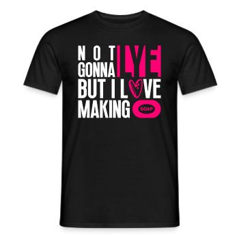 soap soap making soap maker soap boiler - Men's T-Shirt - black - Front - AI Model Male 178 light (178cm)