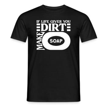 soap soap making soap maker soap boiler - Men's T-Shirt - black - Front - AI Model Male 178 light (178cm)