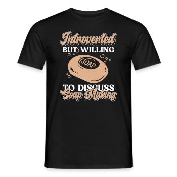 savon fabrication savon savonnière savonnerie savon chaudière - T-shirt homme - noir - Devant - AI Model Male 178 light (178cm)