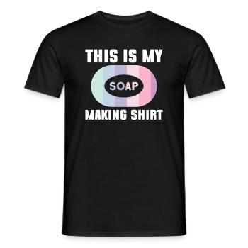 savon fabrication savon savonnière savonnerie savon chaudière - T-shirt homme - noir - Devant - AI Model Male 178 light (178cm)