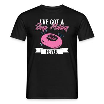 savon fabrication savon savonnière savonnerie savon chaudière - T-shirt homme - noir - Devant - AI Model Male 178 light (178cm)