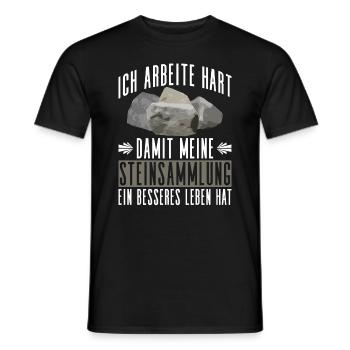 Geologe Steinsammler Steine Geologie Spruch - Männer T-Shirt - Schwarz - Vorne - AI Model Male 178 light (178cm)