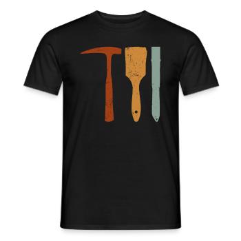 Rockhound's Toolkit Retro Farben - Rockhounding - Männer T-Shirt - Schwarz - Vorne - AI Model Male 178 light (178cm)