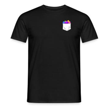 Edelsteine, die aus dem Taschenbereich - Männer T-Shirt - Schwarz - Vorne - AI Model Male 178 light (178cm)
