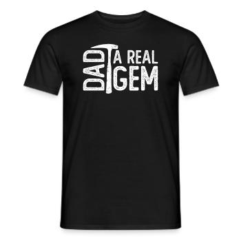 Dad - Ein echter Edelstein - Rockhounding Dad Rock - Männer T-Shirt - Schwarz - Vorne - AI Model Male 178 light (178cm)