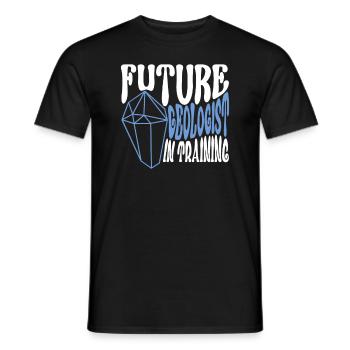 Geologist Children Stone Collector Stones Geology Boy - Men's T-Shirt - black - Front - AI Model Male 178 light (178cm)