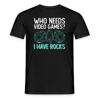 Geologist Children Stone Collector Stones Geology Boy - Men's T-Shirt - black - Front - AI Model Male 178 light (178cm)