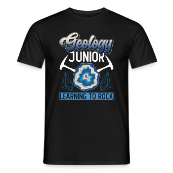 Geologist Children Stone Collector Stones Geology Boy - Men's T-Shirt - black - Front - AI Model Male 178 light (178cm)