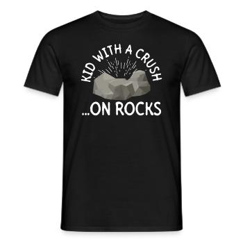 Geologist Children Stone Collector Stones Geology Boy - Men's T-Shirt - black - Front - AI Model Male 178 light (178cm)