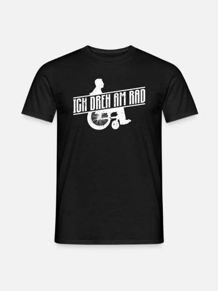 Ich Dreh Am Rad - Rollstuhlfahrer Rollstuhl - Männer T-Shirt - Schwarz