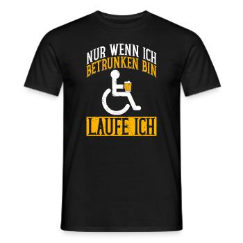 Rollstuhlfahrer Rollstuhl Lustiger Spruch - Männer T-Shirt - Schwarz - Vorne - AI Model Male 178 light (178cm)