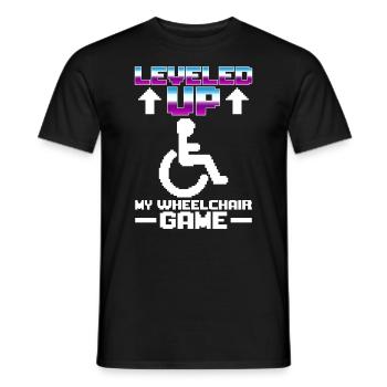 36 Leveled Up My Wheelchair Game - T-shirt homme - noir - Devant - AI Model Male 178 light (178cm)