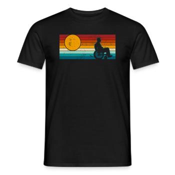 Wheelchair Wheelchair Disability Funny - Men's T-Shirt - black - Front - AI Model Male 178 light (178cm)