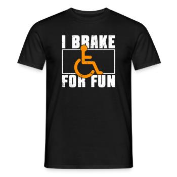 Wheelchair Wheelchair Disability Funny - Men's T-Shirt - black - Front - AI Model Male 178 light (178cm)